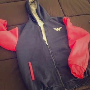 Wonder Woman fleece lined zip up hoodie